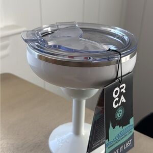 Orca White margarita Tumbler with Lid